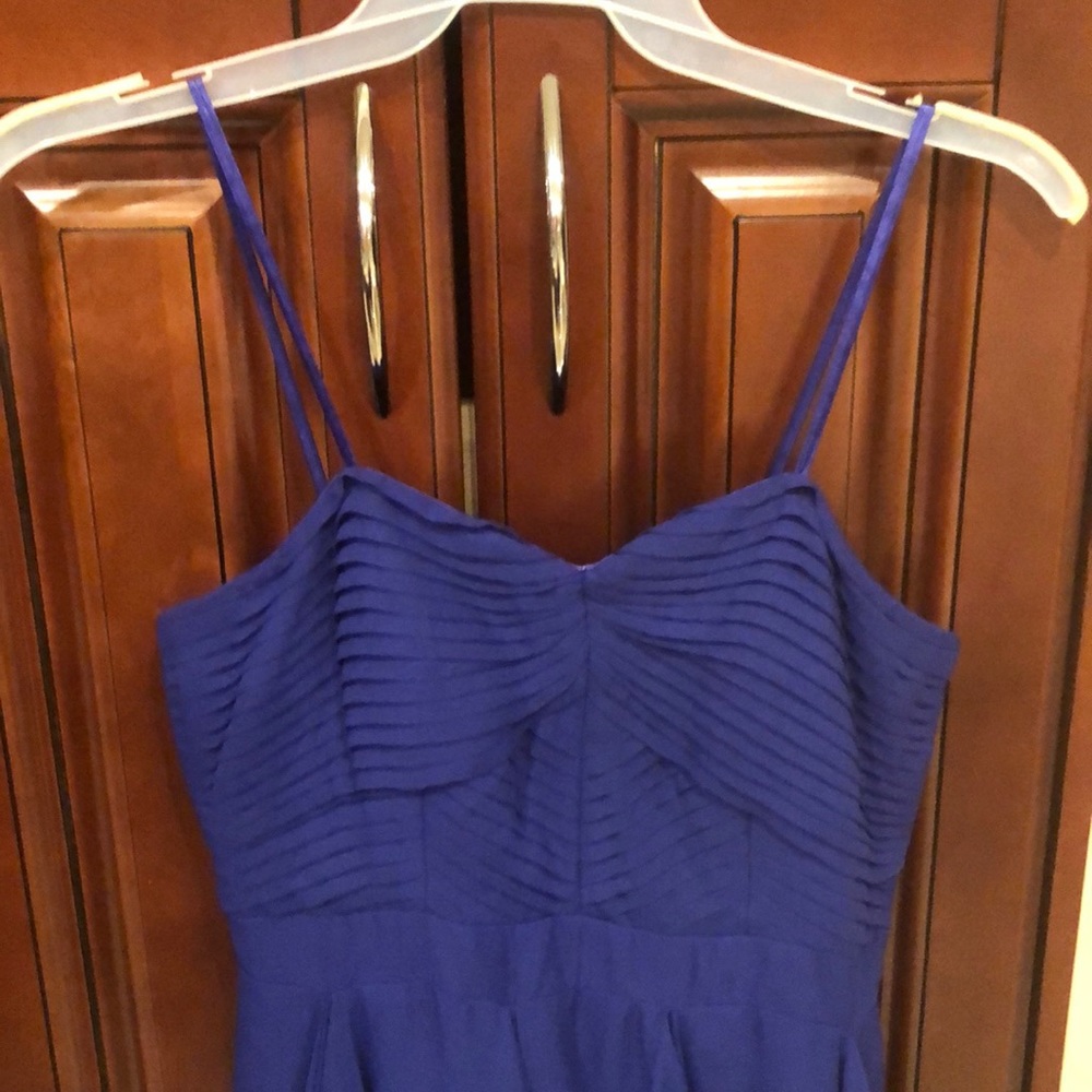 Adrianna Papell Pleat Chiffon High/Low Dress - Picture 3 of 6